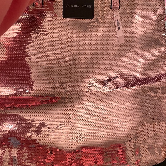 Victoria's Secret Shimmering Pink Sequin Tote bag BNIP - Picture 7 of 7